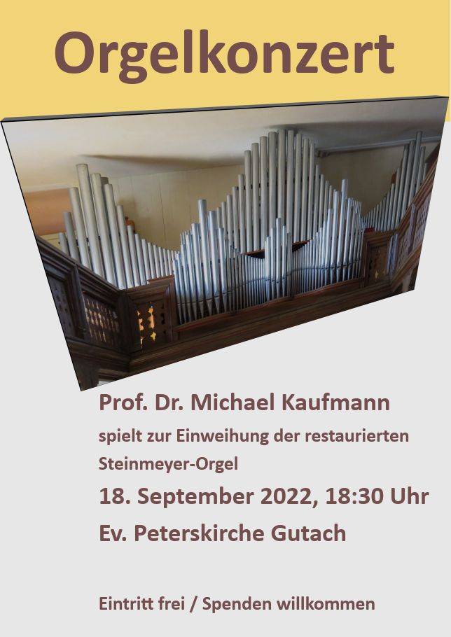 Plakat 2022-09-18 Orgelkonzert Gutach Ev. Kirche
